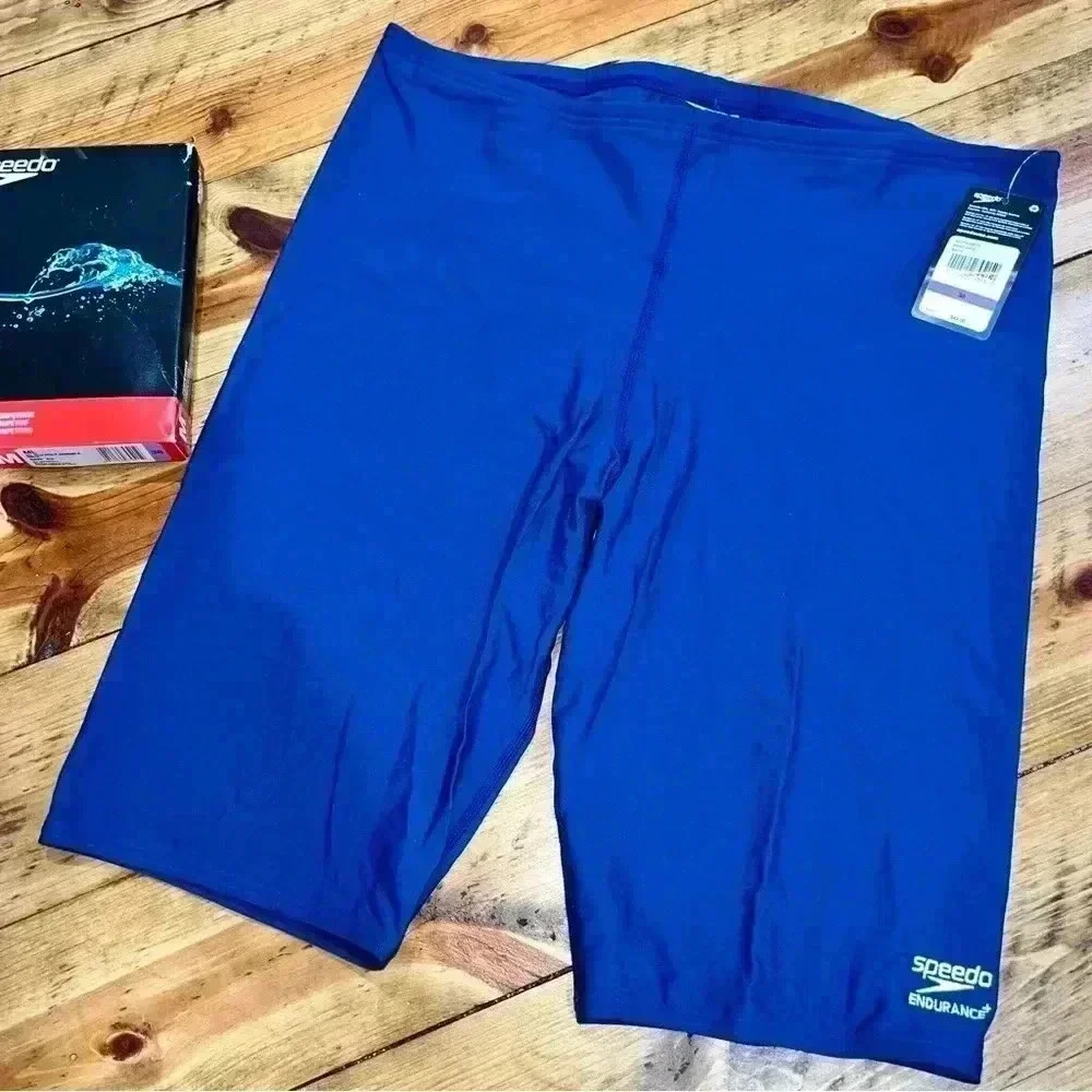 Speedo NWT in box Endurance Poly Jammer Competitive Swim Trunks Suit Navy size38